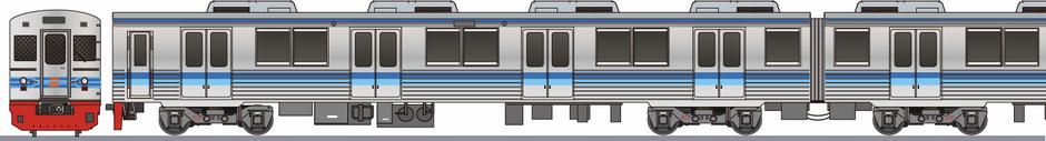 KRLジャボタベック　8000系　青帯（KRL JABODETABEK 8000）の側面イラスト