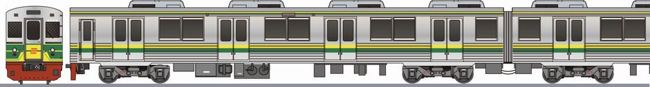 KRLジャボタベック　8000系　緑帯2（KRL JABODETABEK 8000）の側面イラスト
