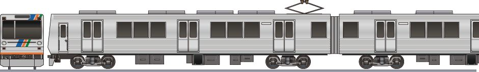 熊本電鉄 1000系の側面イラスト