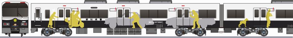 名古屋鉄道　3100系　「パト電コノハけいぶ号」の鉄道アイコン