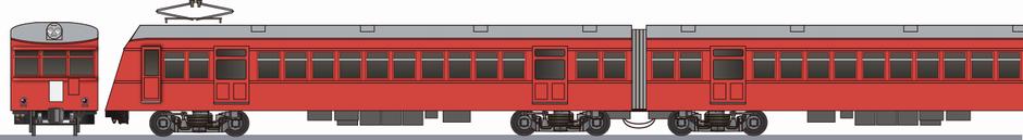 名古屋鉄道 モ850形 後期色の側面イラスト