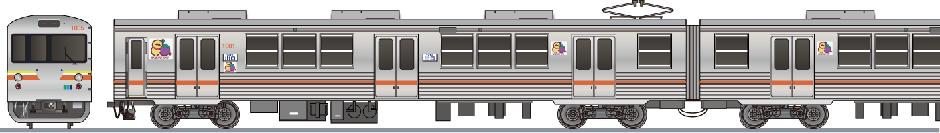 水間鉄道　1000系 「貝塚市市制80周年」の鉄道アイコン