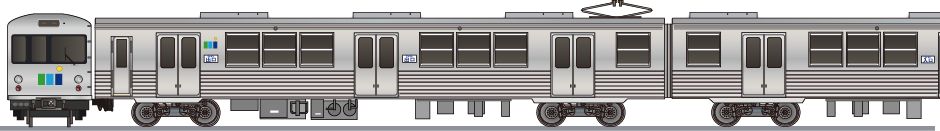 水間鉄道　7000系7050の側面イラスト