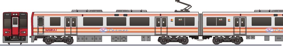南海電鉄　2300系　「コスモス」の側面イラスト