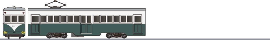 南海電鉄　モ301形の側面イラスト