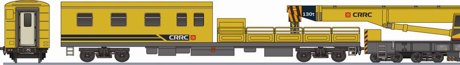 ナイジェリア国鉄　NSG1301形　操重車（Nigeria Rail NSG1301）の側面イラスト