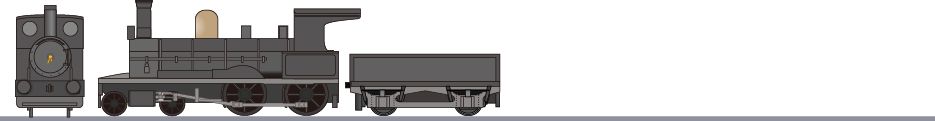 日本鉄道　Dbt2／4形　蒸気機関車の鉄道アイコン