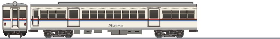 野上電鉄　500形507の側面イラスト