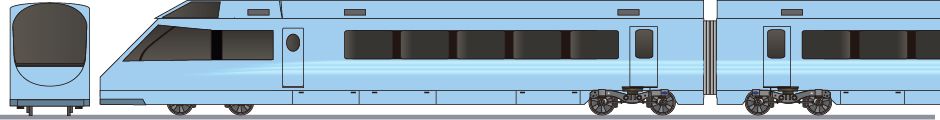 小田急電鉄　80000系　「ロマンスカー」　コンセプトデザインの側面イラスト