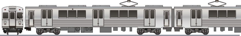 大井川鐡道　7200系　帯無しの側面イラスト
