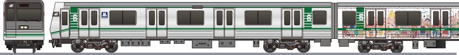 大阪メトロ　24系　中央線　「大阪マラソン応援号」2019の側面イラスト