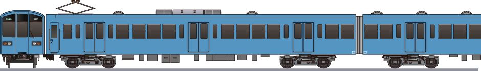 近江鉄道　800系810　オリエントブルー色の鉄道アイコン