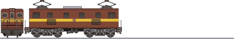三岐鉄道　ED45形454の側面イラスト