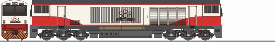SCTロジスティクス　CSR形　SBRロゴ(SCT Logistics CSR)の側面イラスト