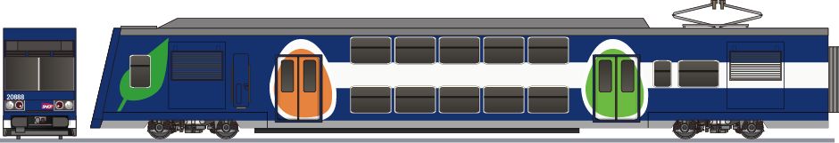 フランス国鉄　Z20500形　トランシリアン色(SNCF Z20500 Ile de Transilien)の鉄道アイコン