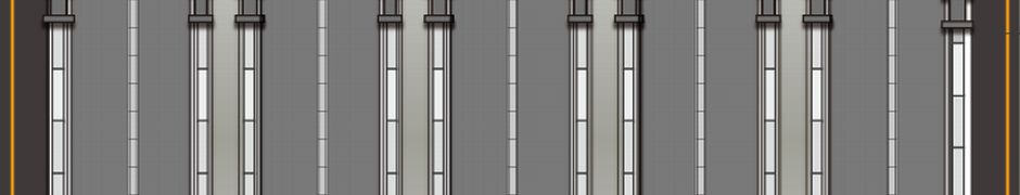 線路　新交通システム　5線の側面イラスト