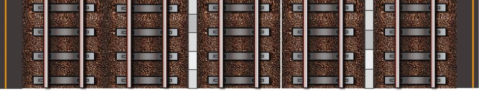 線路　車両基地　5線の側面イラスト