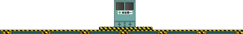 施設　トラバーサー　緑の側面イラスト