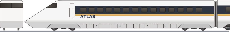 鉄道総研　次世代超高速低騒音新幹線　「ATLAS」の鉄道アイコン