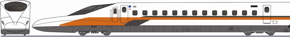 台湾鉄路　N700ST系(Taiwan Railway N700ST)の側面イラスト