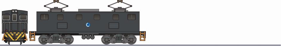 秩父鉄道　デキ200形　黒色の側面イラスト