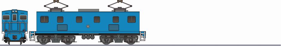 秩父鉄道　デキ300形　青塗装の側面イラスト