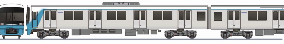 東急電鉄　3000系　リニューアル車の側面イラスト