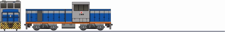 東急電鉄　保線モーターカーの側面イラスト