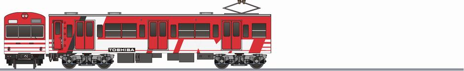 東芝府中工場　101系の側面イラスト