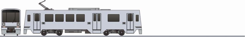 豊橋鉄道　モ780形　「782号 GRAY」の側面イラスト