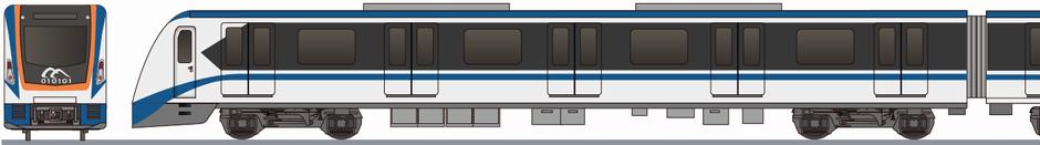 ウルムチ地下鉄　1号線　01A01形(Urumqi Metro 01A01)の側面イラスト